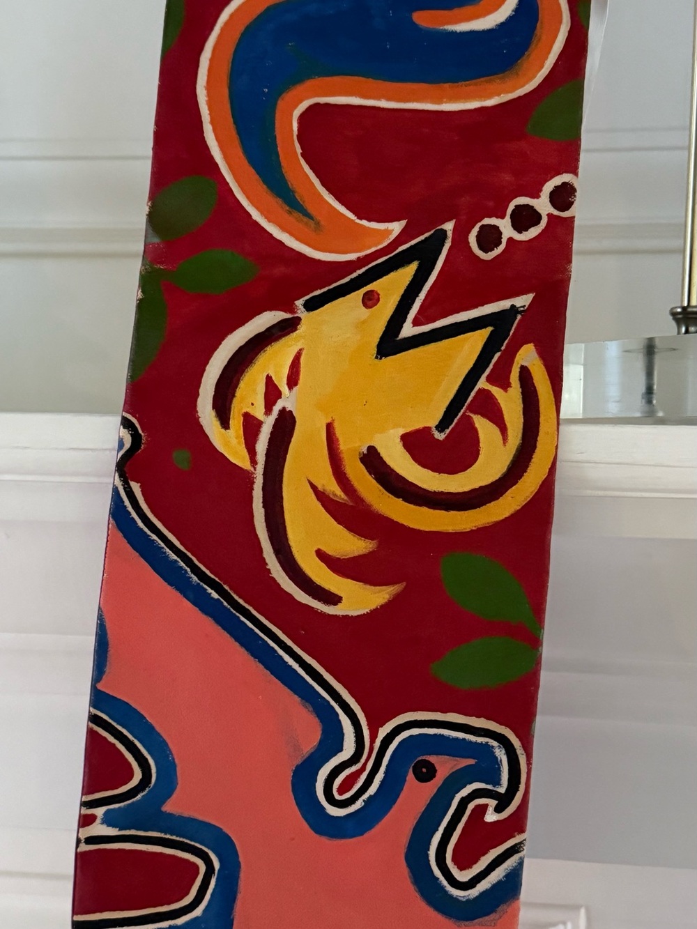 Colorful Abstract Hand Painted Stole for Clergy - Picture 4 of 9